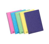 Clairefontaine 3154Z - Lot de 10 Cahiers à Spirale Notemakers Europa - A4 21x29,7 cm - 120 Pages Détachables Lignées - Papier Blanc 90 g - Couvertures Carte Lustrée - Couleurs Aléatoires