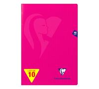 Clairefontaine 316101Cpack Lot 10 cahier agrafé Mimesys A4 48p Rose