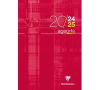 Clairefontaine 3199c - Un Agenda When 2024/2025 - A4 ( 21x29,7cm) - 112 Pages Imprimées (1 Semaine Sur 2 Pages) - Couverture Piqué En Carte - Couleur Aléatoire