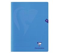 Clairefontaine 323362C Un Lot de 10 Cahiers Agrafés Mimesys Bleus - 24x32 cm - 96 Pages Petits Carreaux - Papier Blanc 90 g - Couverture Polypro