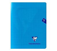 Clairefontaine 323741C Un Cahier Agrafé Mimesys Bleu - 17x22 cm - 96 Pages Grands Carreaux - Papier Blanc 90 g - Couverture Polypro