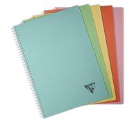 Clairefontaine 327115C Collection Linicolor ESSENCE Un Cahier à Spirale - A4 21x29,7 cm - 100 Pages Grands Carreaux - Papier Blanc 90 g - Couverture Polypro Transparent - Couleur Aléatoire