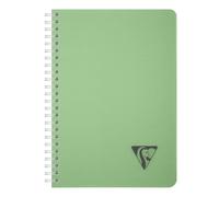 Clairefontaine 327501C Collection Linicolor ESSENCE Un Carnet à Spirale - A5 14,8x21 cm - 180 Pages Petits Carreaux - Papier Blanc 90 g - Couverture Polypro Transparent - Vert Sauge
