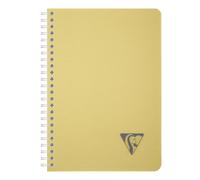 Carnet reliure intégrale Linicolor ESSENCE A5 180 pages petits carreaux couverture plastique polypropyène rainuré - Jaune paille
