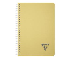 Clairefontaine 327503C Collection Linicolor ESSENCE Un Carnet à Spirale - A5 14,8x21 cm - 180 Pages Petits Carreaux - Papier Blanc 90 g - Couverture Polypro Transparent - Rouge Garance