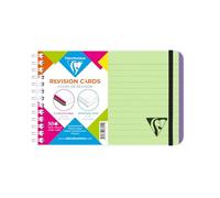 Clairefontaine 328014C Collection Linicolor Fresh Un Carnet de fiches de révision à Spirale Vert pomme - 15,2x10,2 cm - 100 Pages Lignées - Papier Blanc 170 g - Couverture Carte Lustrée
