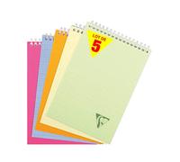 Clairefontaine 328645C - Lot 5 Blocs Linicolor Fresh A5 160p PC Détachables