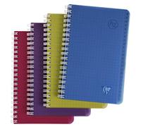 Clairefontaine 329235Cpack Collection Linicolor Intensive Lot de 10 Répertoires à Spirale - 11x17 cm - 100 Pages Petits Carreaux - Papier Blanc 90 g - Couverture Polypro Couleurs Aléatoires Intensive
