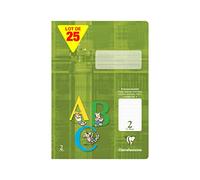 Clairefontaine 331602C - Lot 25 Cahiers A4 64p Réglure 2 Verte 2ème Année