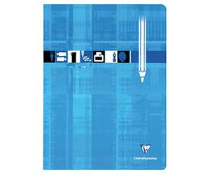 Clairefontaine 3390C - Cahier Dessin Agrafé Bleu 24x32cm 24p Unies 125g