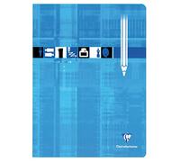 Clairefontaine 3390C Un Cahier à Dessin Agrafé Bleu - 24x32 cm - 24 Pages Unies Blanches - Papier à Dessin 125 g - Couverture Carte Pelliculée