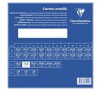 Clairefontaine 34142C - Un carton à peindre avec enduction blanche 15x15 cm (format carré), épaisseur 3mm, toilé blanc