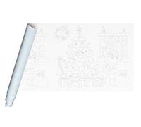 Clairefontaine 34184C - Un rouleau de papier fresque à peindre pré-imprimé 120g, 10mx0,50m, Noël