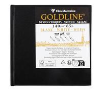 Clairefontaine 34308C Carnet cousu Goldline 50 Feuilles blanches 10x10 140g
