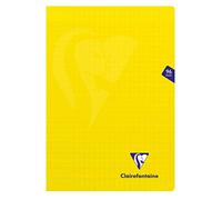 Clairefontaine 343161C Un Cahier Agrafé Mimesys Jaune - A4 21x29,7 cm - 96 Pages Grands Carreaux - Papier Blanc 90 g - Couverture Polypro