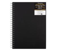 Clairefontaine 34321C Carnet spiralé Goldline 50 Feuilles noires A4 140g