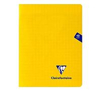 Clairefontaine 343751C Un Cahier Agrafé Mimesys Jaune - 17x22 cm - 48 Pages Grands Carreaux - Papier Blanc 90 g - Couverture Polypro