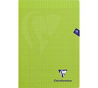 Clairefontaine 353161C Un Cahier Agrafé Mimesys Vert - A4 21x29,7 cm - 96 Pages Grands Carreaux - Papier Blanc 90 g - Couverture Polypro