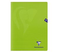 Clairefontaine 353312C Un Cahier Agrafé Mimesys Vert - 24x32 cm - 48 Pages Petits Carreaux - Papier Blanc 90 g - Couverture Polypro