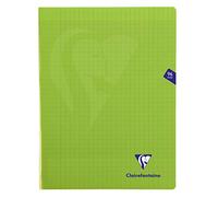 Clairefontaine 353361C Un Cahier Agrafé Mimesys Vert - 24x32 cm - 96 Pages Grands Carreaux - Papier Blanc 90 g - Couverture Polypro
