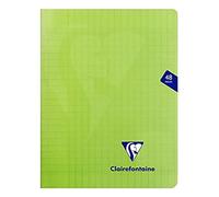 Clairefontaine 353751C Un Cahier Agrafé Mimesys Vert - 17x22 cm - 48 Pages Grands Carreaux - Papier Blanc 90 g - Couverture Polypro