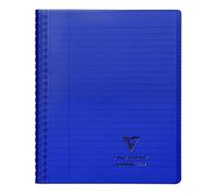Clairefontaine 356801C Lot de 20 Cahiers à Spirale Koverbook - 17x22 cm - 160 Pages Lignées avec Marge - Papier Blanc 90 g - Couverture Enveloppante Polypro Transparent - Couleurs Aléatoires