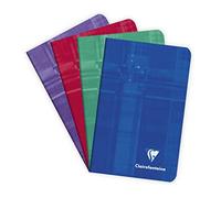 Clairefontaine 3582C Un Carnet Agrafé - 7,5x12 cm - 48 Pages Petits Carreaux - Papier Blanc 90 g - Couverture Carte Pelliculée Couleur Aléatoire