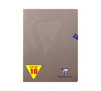 Clairefontaine 373312C Un Cahier Agrafé Mimesys Violet - 24x32 cm - 48 Pages Petits Carreaux - Papier Blanc 90 g - Couverture Polypro