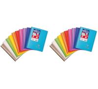 Clairefontaine 366601C Un Carnet à Spirale Koverbook - A5 14,8x21 cm - 160 Pages Petits Carreaux - Papier Blanc 90 g - Couverture enveloppange Polypro - Couleur Aléatoire (Lot de 2)
