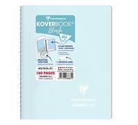 Clairefontaine 366681C Un Carnet à Spirale Koverbook Blush - A5 14,8x21 cm - 160 Pages Petits Carreaux - Papier Blanc 90 g - Couverture Enveloppante Polypro Opaque - Couleur Aléatoire