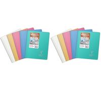 Clairefontaine 366741C Un Carnet à Spirale Koverbook Silver - A5 14,8x21 cm - 160 Pages Lignées - Papier Blanc 90 g - Couverture Polypro Opaque - Couleur Aléatoire (Lot de 2)