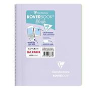 Clairefontaine 366775C Un Cahier à Spirale Koverbook Blush Lilas - A5 14,8x21 cm - 160 Pages Lignées - Papier Blanc 90 g - Couverture Polypro Enveloppante