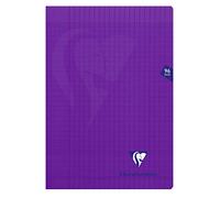 Clairefontaine 373161C Un Cahier Agrafé Mimesys Violet - A4 21x29,7 cm - 96 Pages Grands Carreaux - Papier Blanc 90 g - Couverture Polypro