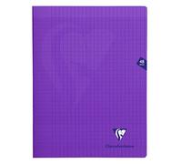 CLAIREFONTAINE Lot de 3 Cahiers MIMESYS Piqué Polypro 24 x 32 cm 48 pages 90g Séyès Violet