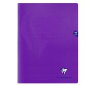Clairefontaine 373312C Un Lot de 10 Cahiers Agrafés Mimesys Violets - 24x32 cm - 48 Pages Petits Carreaux - Papier Blanc 90 g - Couverture Polypro