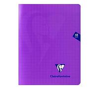 Clairefontaine 373751C Un Cahier Agrafé Mimesys Violet - 17x22 cm - 48 Pages Grands Carreaux - Papier Blanc 90 g - Couverture Polypro