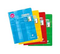 Clairefontaine Cahier agrafé 37548C – 17x22cm, 48 p., réglure 4 couleurs Spéciale DYS 5mm, 90g