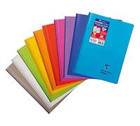 Clairefontaine Cahier Protège-Cahier Koverbook Spirale Polypro A4 160p Ligné+Marge Coloris Aléatoire