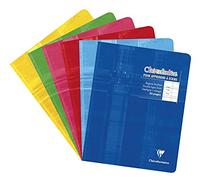 Clairefontaine 3793C Un Cahier d'Écriture Agrafé "Clairenfantine" - 17x22 cm - 32 Pages Double Ligne 3 mm Interligne - Papier Blanc 90 g - Couverture Carte Pelliculée Couleur Aléatoire