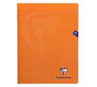 Clairefontaine 383361C Un Cahier Agrafé Mimesys Orange - 24x32 cm - 96 Pages Grands Carreaux - Papier Blanc 90 g - Couverture Polypro