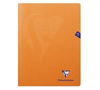 Clairefontaine 383362C Un Lot de 10 Cahiers Agrafés Mimesys Oranges - 24x32 cm - 96 Pages Petits Carreaux - Papier Blanc 90 g - Couverture Polypro
