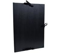 Clairefontaine 38815C - Un carton à dessin 3 rabats fermeture 3 cordons 52x72 cm, Noir