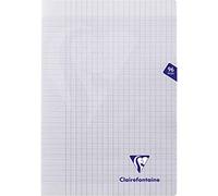 Clairefontaine 393161C Un Cahier Agrafé Mimesys Incolore - A4 21x29,7 cm - 96 Pages Grands Carreaux - Papier Blanc 90 g - Couverture Polypro