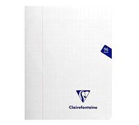 Clairefontaine 393741C Un Cahier Agrafé Mimesys Incolore - 17x22 cm - 96 Pages Grands Carreaux - Papier Blanc 90 g - Couverture Polypro