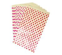 Clairefontaine 394108C - Un Sachet De 50 Pochettes Kraft - 24x35+6cm - Motif : Pois Rouges - Idéal Pour : Confiseries, Bonbons, Cupcakes, Livre, Bijoux, Emballage Cadeaux, Pochette cadeau Kraft
