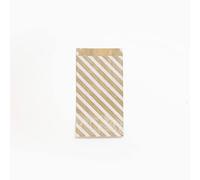 Clairefontaine Pochettes kraft 394109C – 50 pochettes 12×24+4,5 cm – Rayures blanches