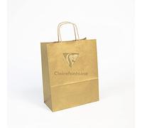 25 sacs cadeaux 220x100x270, kraft lisse 100 g/m², coloris or