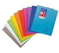 Clairefontaine Cahier spirale Koverbook A4+ 160 p. détachables 90 g - Couverture polypro aléatoire