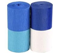 CLAIREFONTAINE 4 bandes de crépon ignifugé assortiment bleu