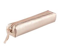 Clairefontaine Petite trousse 400006C - Slim cuirisé en véritable cuir 4×2,5×19,5 cm Gris